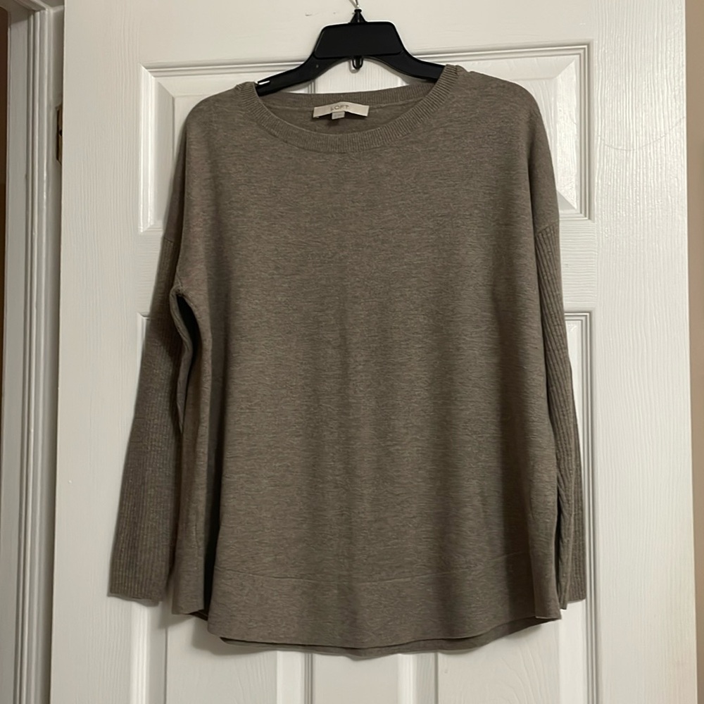 Loft taupe soft sweater